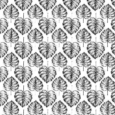 Modern roller blind Gray leaves