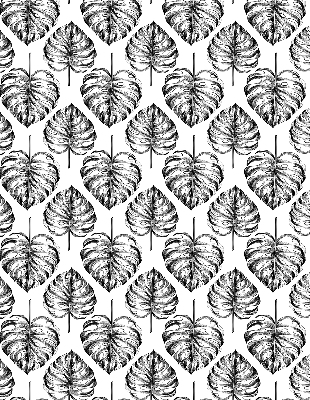 Modern roller blind Gray leaves