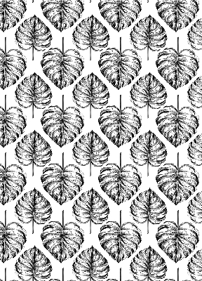 Modern roller blind Gray leaves