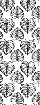 Modern roller blind Gray leaves