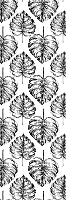 Modern roller blind Gray leaves