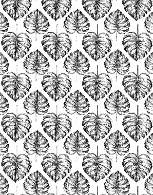 Modern roller blind Gray leaves
