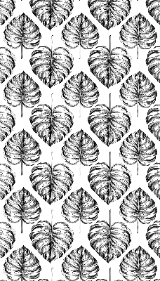 Modern roller blind Gray leaves