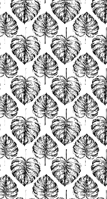 Modern roller blind Gray leaves