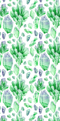 Roller blind for large window Green crystals