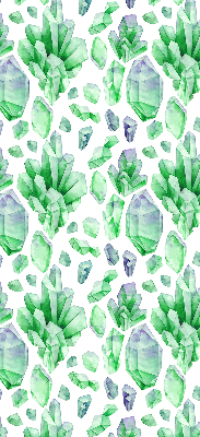 Roller blind for large window Green crystals