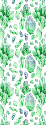 Roller blind for large window Green crystals