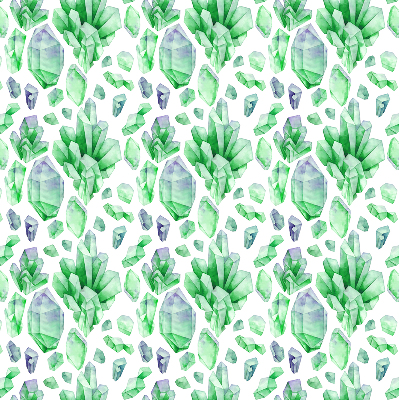 Roller blind for large window Green crystals