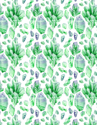 Roller blind for large window Green crystals