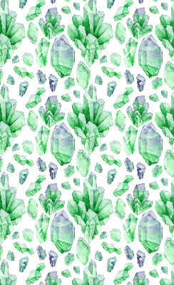 Roller blind for large window Green crystals