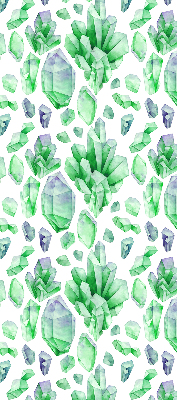 Roller blind for large window Green crystals