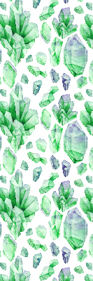 Roller blind for large window Green crystals