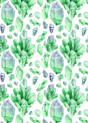 Roller blind for large window Green crystals