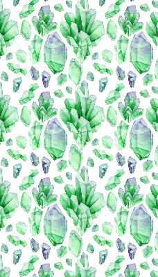 Roller blind for large window Green crystals