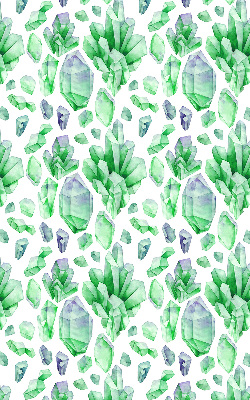 Roller blind for large window Green crystals