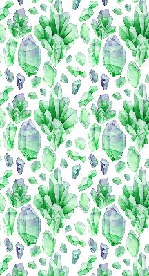 Roller blind for large window Green crystals