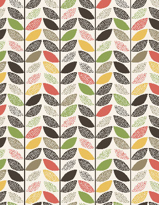 Fabric roller blind Colorful leaves