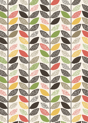 Fabric roller blind Colorful leaves