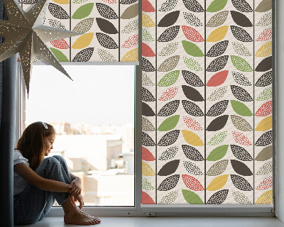 Fabric roller blind Colorful leaves