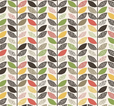 Fabric roller blind Colorful leaves