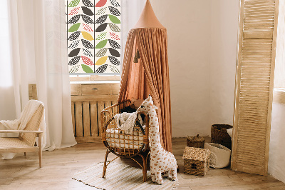 Fabric roller blind Colorful leaves