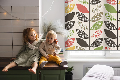 Fabric roller blind Colorful leaves