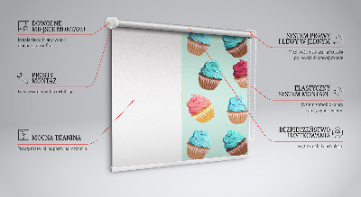 Modern roller blind Cupcakes