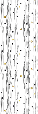 Roller blind for large window Stripes and dots