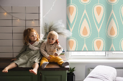 Roller blind for large window Colorful avocado