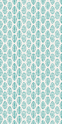 Fabric roller blind Blue leaves