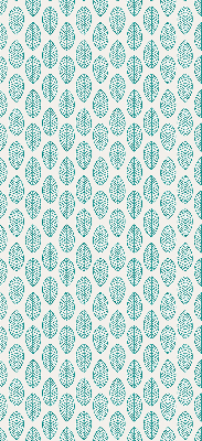 Fabric roller blind Blue leaves