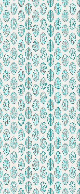 Fabric roller blind Blue leaves