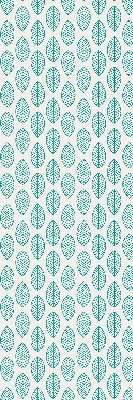 Fabric roller blind Blue leaves