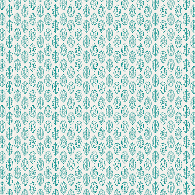 Fabric roller blind Blue leaves