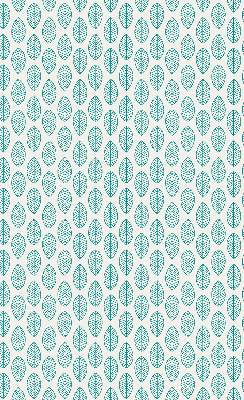 Fabric roller blind Blue leaves