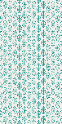 Fabric roller blind Blue leaves