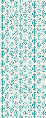 Fabric roller blind Blue leaves