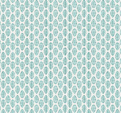 Fabric roller blind Blue leaves