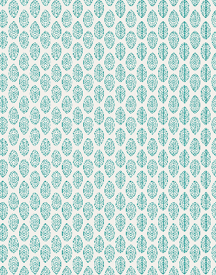 Fabric roller blind Blue leaves