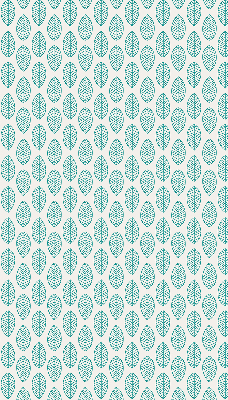 Fabric roller blind Blue leaves