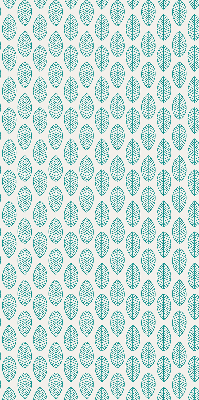 Fabric roller blind Blue leaves