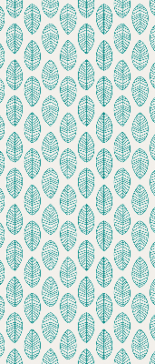 Fabric roller blind Blue leaves