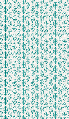 Fabric roller blind Blue leaves