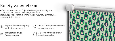 Fabric roller blind Drawn avocado