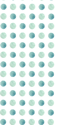 Modern roller blind Turquoise dots on a white background