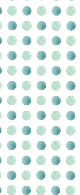 Modern roller blind Turquoise dots on a white background