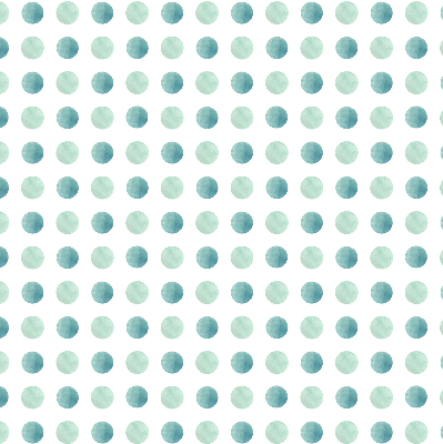 Modern roller blind Turquoise dots on a white background