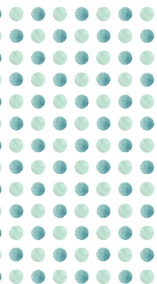 Modern roller blind Turquoise dots on a white background