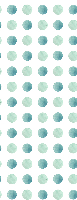 Modern roller blind Turquoise dots on a white background