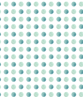 Modern roller blind Turquoise dots on a white background